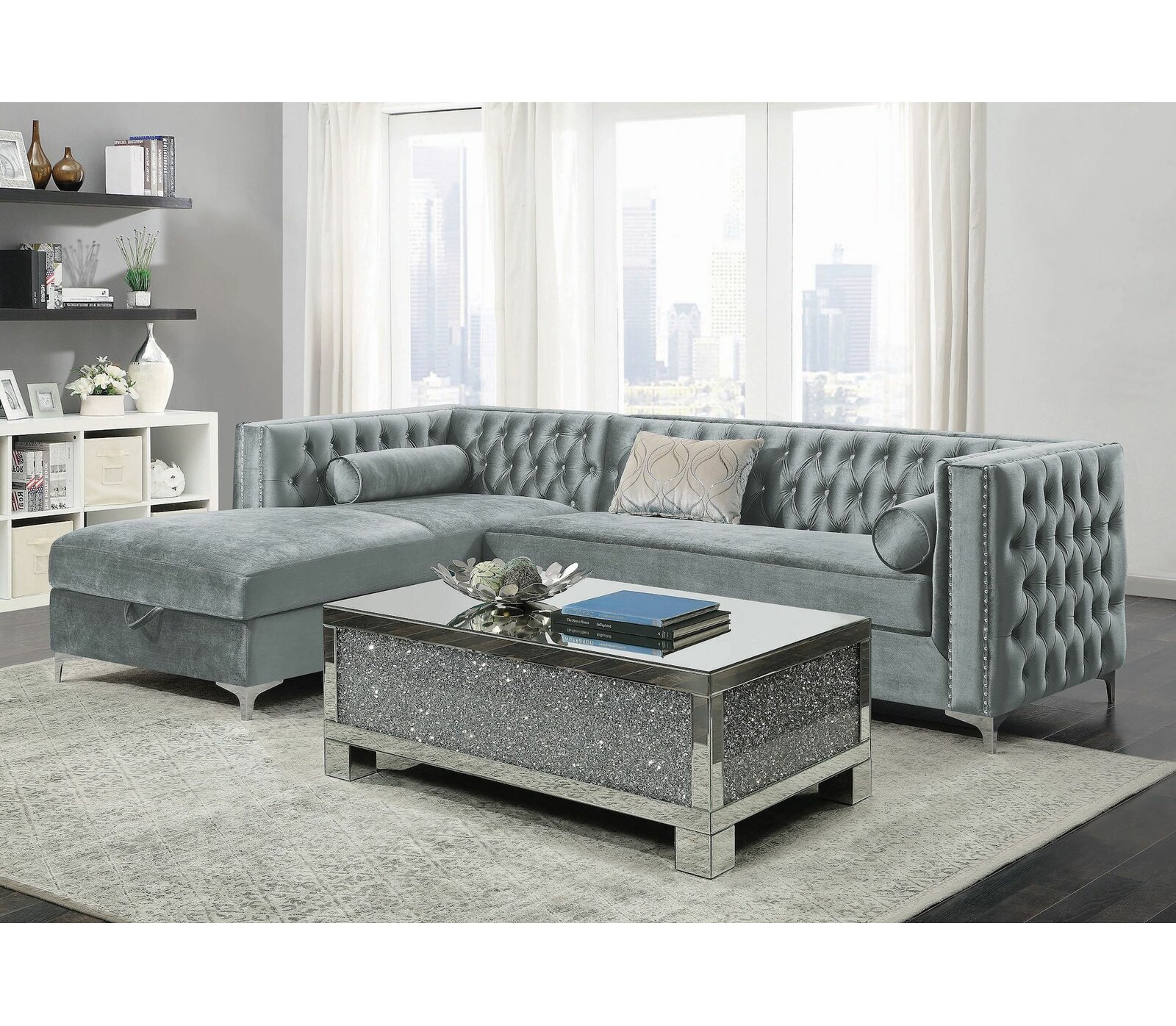 Everly Quinn Ashwell 2 - Piece Upholstered Sectional & Reviews